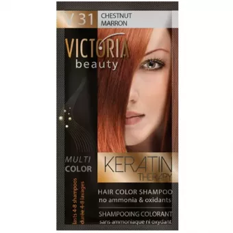 VICTORIA Keratin Therapy Hajszínező Sampon 40ml - V31 Gesztenyebarna