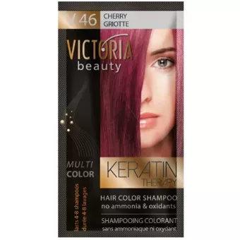 VICTORIA Keratin Therapy Hajszínező Sampon 40ml - V46 Cseresznye