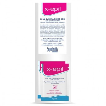 X-EPIL Gyantapapír 20db + 2db törlőkendő XE9221