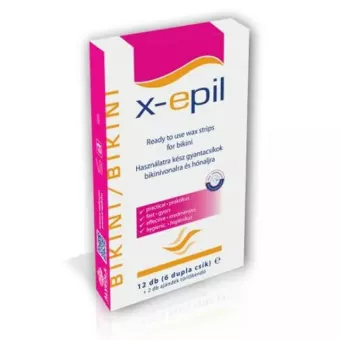 X-EPIL Használatra kész gyantacsíkok bikinivonalra és hónaljra 12db XE9216