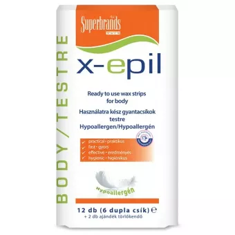 X-EPIL Használatra kész gyantacsíkok testre hypoallergén XE9233