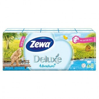 Zewa DL Papírzsebkendő 4 réteg 10x10db Normál Adventure