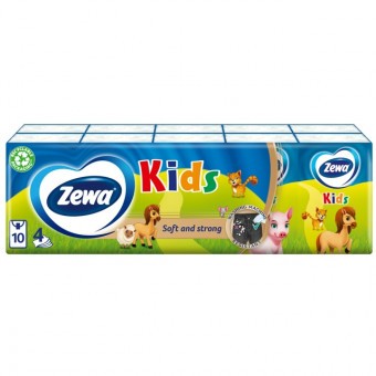 Zewa Kids Pocket papír zsebkendő Négyrétegű 10x9 90db