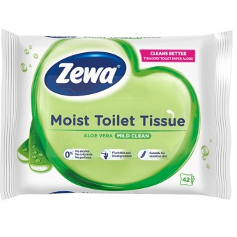 Zewa Nedves Toalettpapír - Aloe Verával 42db