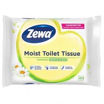 Zewa Nedves Toalettpapír - Kamillás 42db