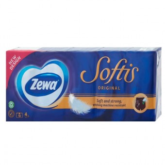Zewa Softis papírzsebkendő 4 rétegű 10x9db Original