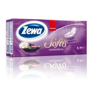 Zewa Softis zsebkendő 4 réteg 10x9db Aromathera