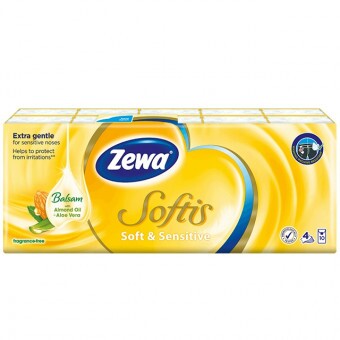 Zewa Softis zsebkendő 4 réteg 10x9db Mandula Balzsam
