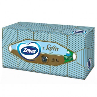 Zewa Softis Zsebkendő Box 4 Réteg 80db Illatmentes